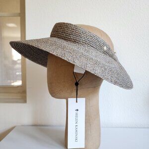 NWT - Helen Kaminski Maris Raffia Visor Hat - Eclipse👒